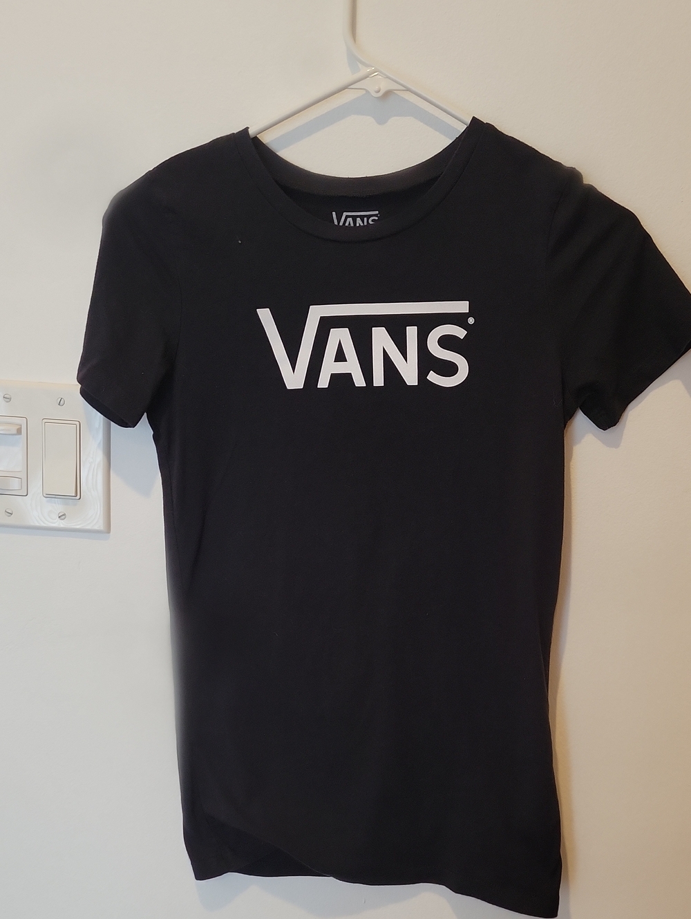 Vans Black Tee with White Logo